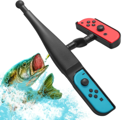 Fishing Rod for Nintendo Switch, Fishing Game Accessories Compatible with Nintendo Switch Legendary Fishing - Nintendo Switch Standard Edition and Bass Pro Shops: The Strike Championship Edition